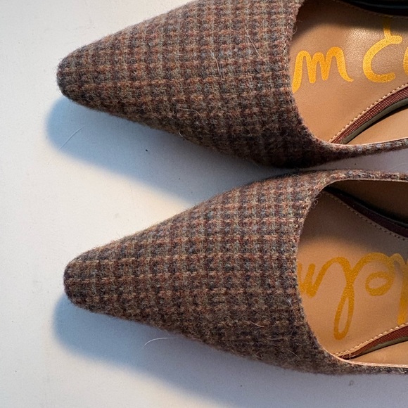 Sam Edelman Plaid Slingback Heels - Picture 3 of 5